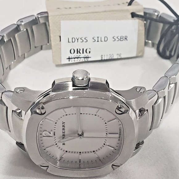 $1295 MSRP~ Burberry Silver Women's The Britain Bby1703 Watch- RARE- DESC. - Picture 2 of 11